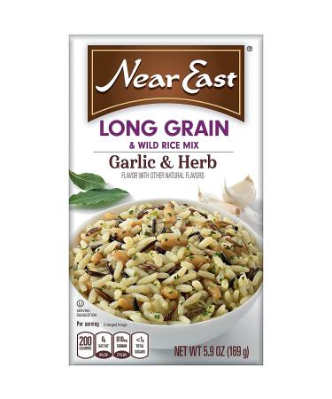 Near East Long Grain & Wild Rice Mix - Garlic & Herb 5.9oz - Authentic Mediterranean Flavors - Buy Online on GoSupps.com