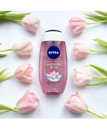 NIVEA Waterlily & Oil Shower Gel (250 ml) Refreshing Shower Gel with Valuable Oil Beads Pampering Shower with Delicate Water Lily Fragrance - Buy Online on GoSupps.com