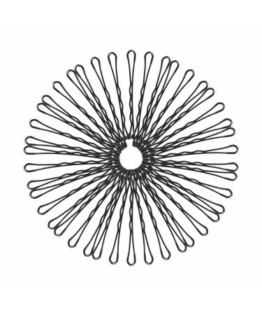 Waved Hair Grip Professional Hair Styling Pins For Thick Thin Curly Heavy Hair Women Strong Bobby Ideal For Hair style Extension Casual Party Office bride wedding nikah Daily Wearing 200pc (BLACK)