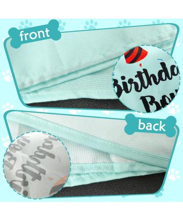 Dog Birthday Bandana for Boy Pets - Happy Birthday Triangle Scarf for Small Medium Dogs and Cats - Blue-Green Party Supplies - Buy Online on GoSupps.com