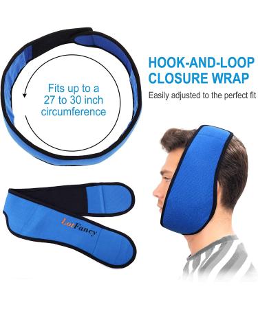 LotFancy Face Ice Pack Wrap for TMJ and Wisdom Teeth - 4 Reusable Hot Cold Therapy Gel Packs for Pain Relief in Chin, Head, Oral and Facial Surgery - Ideal for Dental Implants - Blue - Buy Online on GoSupps.com