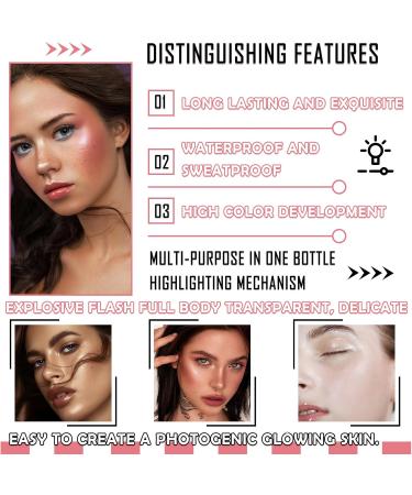 3 Colors Glitter Powder Highlighter Makeup Polvo De Hadas Pearlescent Patting Powder Three-Dimensional Fairy Dust Highlight Patting Powder for Body and Face - Buy Online on GoSupps.com