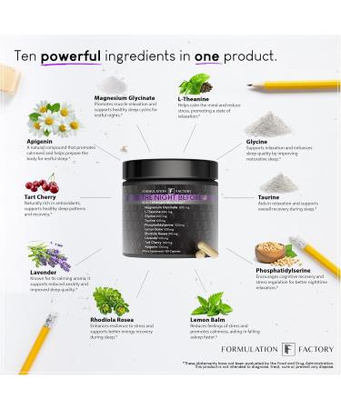 The Night Before 10-in-1 Midnight Maximizer Sleep Aid Stress Relief Cognition Relaxation Recovery Focus Magnesium Glycinate L-Theanine & More (120 Capsules 2 Month Supply) 120 Count (Pack of 1) - Buy Online on GoSupps.com