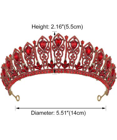 Red Queen Crown Headband for Prom, Quinceanera, Wedding - AW BRIDAL - Buy Online on GoSupps.com