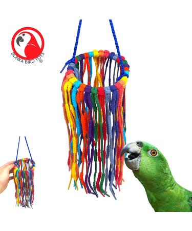 Colorful Aglet Heaven Cotton Chew Toy for Parrots - Large Size for Macaws, African Greys, and Cockatoos - Buy Online on GoSupps.com
