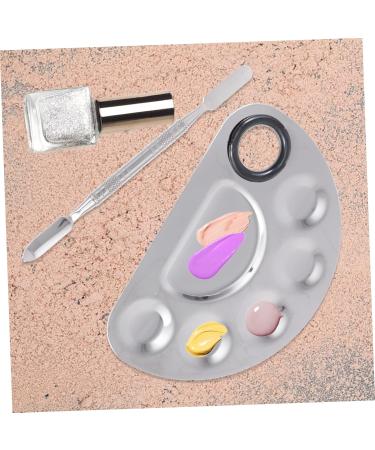 minkissy 1 Set Palette Nail Paint Display Boards Manicure Art Tools Manicure Display Boards Manicure Paint Trays Nail Display Racks Nail Art Tools Nail Polish Mixed Board Stainless Steel 12.5X9.5X1.5CM Silver - Buy Online on GoSupps.com