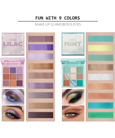 Mimore Eyeshadow Palette Long Lasting Shimmer Eyeshadow 9 Colors Shimmer Matte Makeup Palette Waterproof Mineral Glitter Powder (03-LILAC) - Buy Online on GoSupps.com