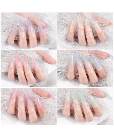 SEISSO Transparent Nude Jelly Gel Nail Polish Set - 6 Sheer Colors for DIY Nail Art - Perfect Gift for Girls and Women - Buy Online on GoSupps.com