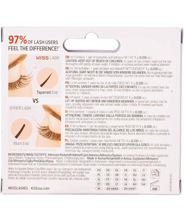 Kiss Lash Couture So Wispy Collection 1 Pair of Volumizing Fake Lashes Style 04 with Tapered Ends and Aloe Infused Lash Glue - Buy Online on GoSupps.com