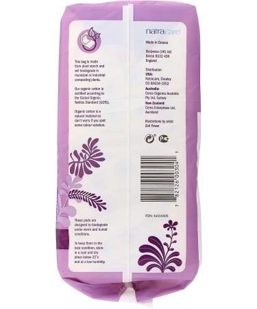 Natracare Natural Night Time Maxi Pads - 10 Individually Wrapped Traditional Style Pads in Plant-Based Bag - Buy Online on GoSupps.com
