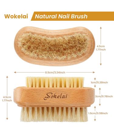 2-Piece Natural Wooden Bristle Nail Brush Set for Manicure & Pedicure | Hand & Foot Scrubber Supply for Men, Women & Girls - Non-Slip Grip - Buy Online on GoSupps.com