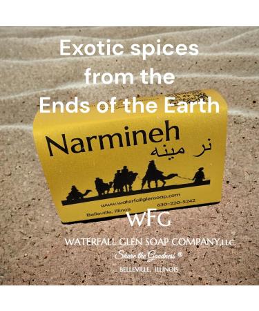 Shop Narmineh Bath Soap | Exotic Spice Natural Vegan Soap with Cocoa Butter | WFG Waterfall Glen Soap Company - Buy Online on GoSupps.com