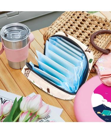 Portable Women's Menstrual Cup Bags - Multicolored Eiffel Tower Design for Teen Girls | Bind-Up Pockets for Tampons & First Period Essentials - Buy Online on GoSupps.com