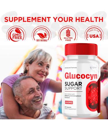 Glucocyn Capsules Official Glucocyn Glycogen Supplement Pills with All Natural Ingredients Advanced Formula Support Pills with Maximum Strength Premium Vitamins for Women and Men (60 Capsules) - Buy Online on GoSupps.com