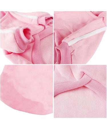 Ducomi 100% Cotton Hooded Dog Sweatshirt | Warm Monochrome Sweater for All Breeds | XS to 9XL | Pink (S) - Perfect for Small Dogs - Buy Online on GoSupps.com