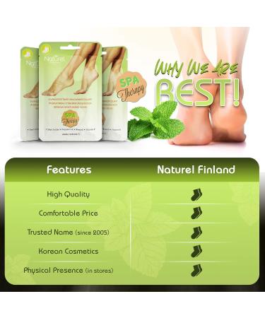 Foot Mask Moisturizing Socks Natural Pedicure Treatment for Silky Feet Hydrating Deeply Moisturizing for Callus Rough Hard Skin Cracked Heel Repair Cream Booties 3 PAIRS - Buy Online on GoSupps.com
