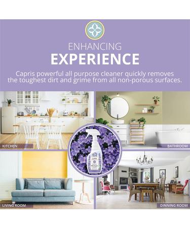 Capri Essentials Lavender All-Purpose Cleaner Spray - Natural & Eco-Friendly Surface & Glass Cleaner (23 oz) - Buy Online on GoSupps.com