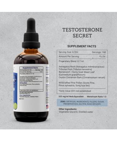 Secrets of the Tribe Testosterone Support Drops | Herbal Liquid Extract for Male Hormone Balance | Alcohol-Free | 4 fl oz - Buy Online on GoSupps.com