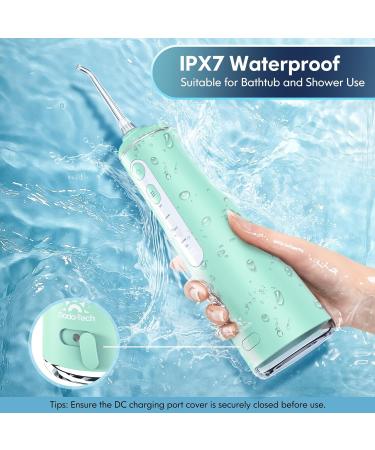 Water Flosser for Teeth - Cordless Oral Irrigator Portable Dental Cleaner with 8 Modes 7 Jets 300ml Tank - Rechargeable Braces Flosser (Green) - International Shipping Available - Buy Online on GoSupps.com