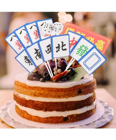 LIFKOME Wedding Decor 80pcs Chinese Mahjong Cake Decoration Cake Picks Mahjong Cakes Toppers Cupcake Toppers Dessert Ornament Birthday Party Supplies Casino Theme Party Decorations - Buy Online on GoSupps.com