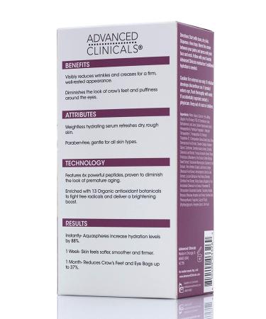 Advanced Clinicals Peptide Serum 1.75 fl oz - Anti-Aging Skin Care - Buy Online on GoSupps.com