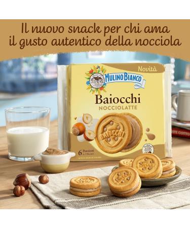  Italian Gourmet E.R. Double Cookies Stuffed with Hazelnut Milk Cream 6 168 g | Italian Pastries 6 Servings Per Pack | Ideal for Breakfast Snack & Coffee | Crispy & Creamy + Polpa - Buy Online on GoSupps.com