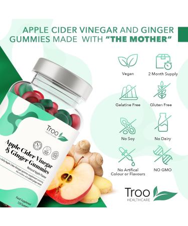 Apple Cider Vinegar & Ginger Gummies - Premium Digestive Support Supplement with The Mother - Natural Apple Flavor - Non-GMO, Allergen-Free - Buy Online on GoSupps.com