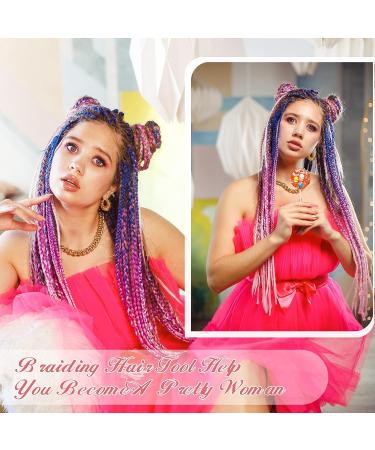 19-Piece Wooden Hair Braid Rack Set with Clips and Comb - Hair Braiding Tools Kit for Easy Styling - Buy Online on GoSupps.com