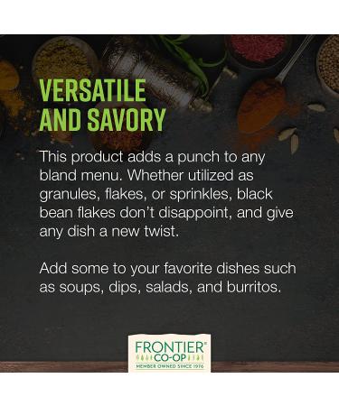 Frontier Co-op Organic Black Bean Flakes 1lb - Natural and Nutritious Beans for Easy Cooking - Buy Online on GoSupps.com