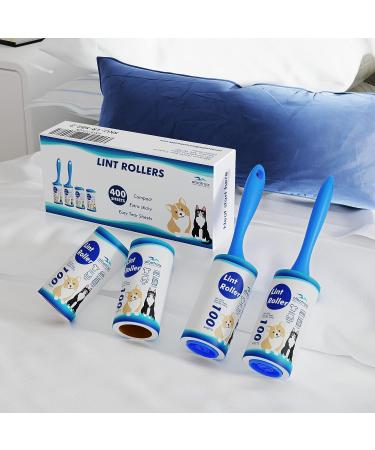 Lint Roller 400 Sheets - Pet Hair Remover for Couch, Clothes, Furniture, Carpet - Buy Online on GoSupps.com