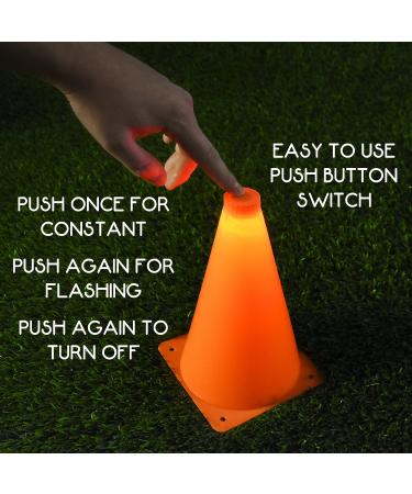 GoSports LED Light Up Sports Cones (6 Pack)  9 Inch - Buy Online on GoSupps.com