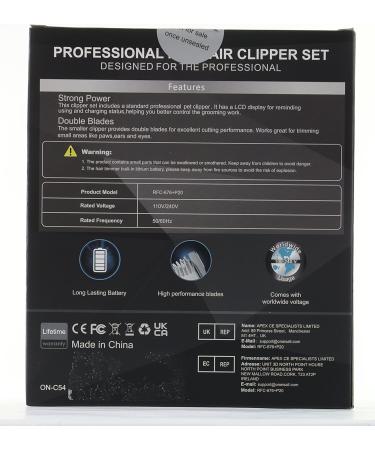 Professional 2-in-1 Dog Clippers & Paw Trimmer Kit | Low Noise Cordless Grooming Set for Dogs & Cats | Stainless Steel Blade | Waterproof | Black Silver - Buy Online on GoSupps.com