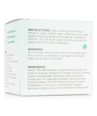 Mediviz Gentle Exfoliating Hypoallergenic Eyelid Cleanser Wipes - 30 Count (Pack of 1) - Buy Online on GoSupps.com