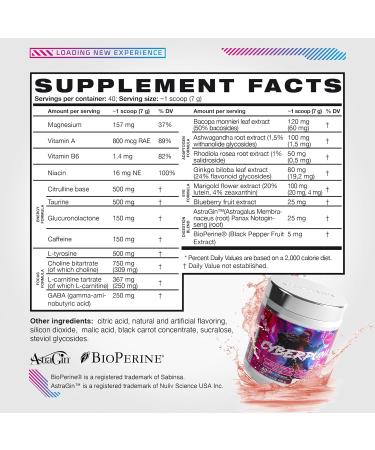 CYBERPUNK Gaming Powder Supplement | Energy & Focus Nootropic Drink | Adaptogen Formula with Vitamins & Minerals | Natural Watermelon Flavor - 40 Servings - Buy Online on GoSupps.com