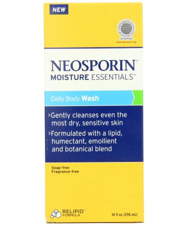 Neosporin Essentials Moisture Body Wash Soap Free Fragrance Free 10 Ounce