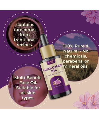 ORGANIC SPREE Kumkumadi Oil 1.01 Fl Oz (30ml) | Night Serum to Brighten Skin & Enhance Natural Glow with Saffron Sandalwood and other herbs | Ayurvedic Face Oil (1.01 Fl Oz (30ml)) - Buy Online on GoSupps.com
