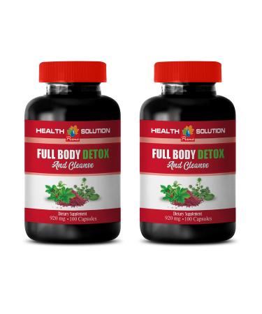 Body Detox and Cleanse for Men - Full Body Detox and Cleanse 920 MG - goldenseal Herbal Supplements - 2 Bottles 200 Capsules