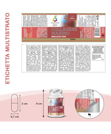 Colours of Life Hydrolysed Marine Collagen Pure - Marine Collagen Supplement - Gluten Free 60 Capsules - Buy Online on GoSupps.com