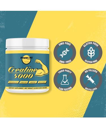 Micronized Creatine Monohydrate Powder - Unflavored 300g | Enhance Performance & Recovery | 5000mg per Serving | 60 Servings - Buy Online on GoSupps.com