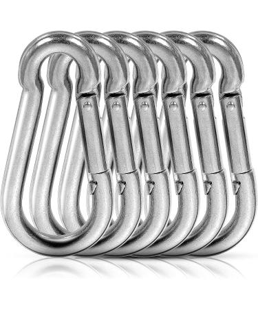LANIAKEA 12Pcs 4inch Spring Snap Hook  M10 Stainless Steel Quick Links  3/8 inch Large Carabiner Clips Heavy Duty for Camping  Swing  Hammock  Hiking  Fishing  Gym  770LBS - Buy Online on GoSupps.com