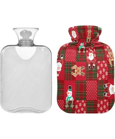 Heat Bottle with Snowman & Santa Claus Fleece Cover - 2L Warm-Up Bag for Hot/Cold Compress - Buy Online on GoSupps.com