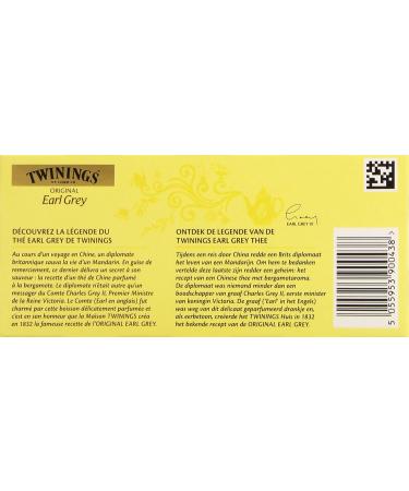  Twinings Twinings Original Earl Grey Tea Bags 50 g Pack of 4 - Buy Online on GoSupps.com