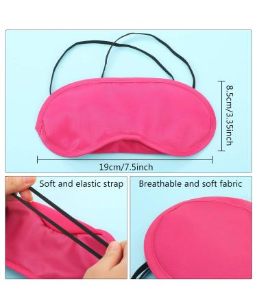 12pcs Assorted Color Polyester Sleep Eye Masks with Nose Pad and Elastic Straps - Ideal for Travel, Sleep, Games - Kids, Women, Men - Party Supplies - Buy Online on GoSupps.com