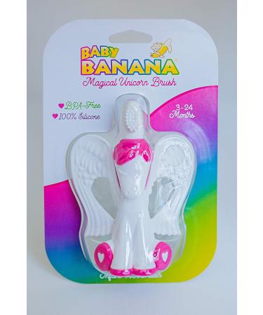 Baby Banana Magical Unicorn Training Teether Toothbrush for Infant, Baby, Toddler - Buy Online on GoSupps.com