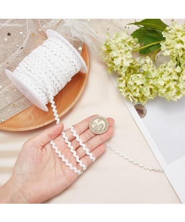 GORGECRAFT 3.5mm White Rick Rack Trim Ribbon - 50 Yard Sewing Fringe for Flower Making & Wedding Party - Lace Ribbon Craft - Buy Online on GoSupps.com