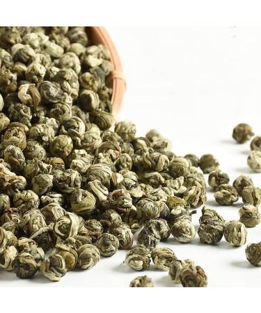 Jasmine Dragon Pearls 50g Loose Leaf Green Tea - Natural Hand Rolled Jasmine Green Tea with Floral Scent and Tonic Effects - MQUPIN - Buy Online on GoSupps.com