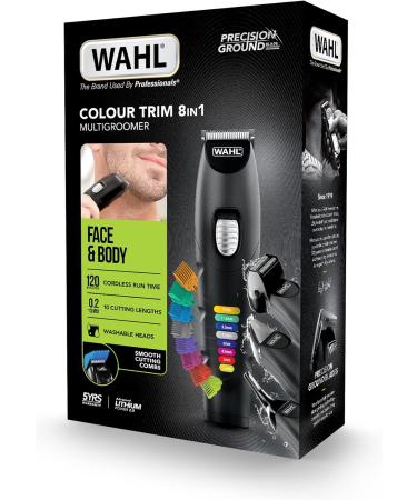Wahl Colour Trim 8-in-1 Multigroomer - Men's Beard and Body Trimmer with Colour Coded Lengths | Rechargeable and Cordless Stubble Trimmer - Buy Online on GoSupps.com