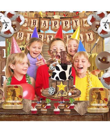28 Pcs Cowboy Cake Decorations Cowboy Hat Boot Horseshoe Sheriff Badge Ball Cake Toppers Western Cowboy Birthday Baby Shower for Western Theme Party Favors Supplies - Buy Online on GoSupps.com