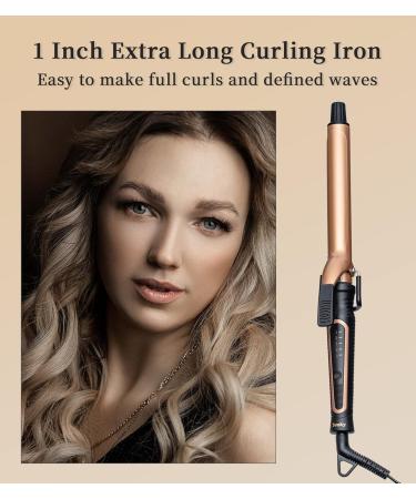 1 Inch Tourmaline Ceramic Curling Iron | Professional Curling Wand for Full Curls | Fast Heat Up & Dual Voltage for Travel - Buy Now - Buy Online on GoSupps.com