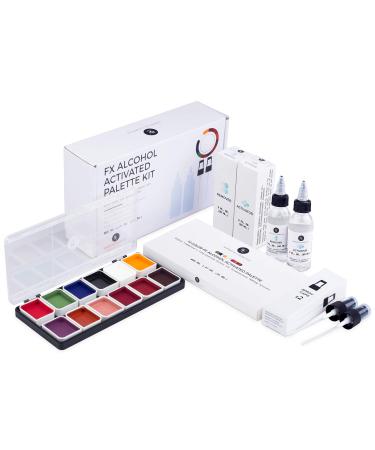 Narrative Cosmetics FX Alcohol-Activated Palette  Activator  and Remover Kit  Professional SFX Makeup Set Kit (Palette + Alcohol Activator + Remover)